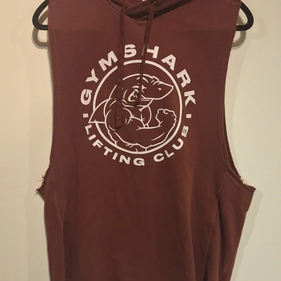 2 Set Gymshark Lifting Club Graphic Tee - Light Gray & Brown - Picture 8 of 13